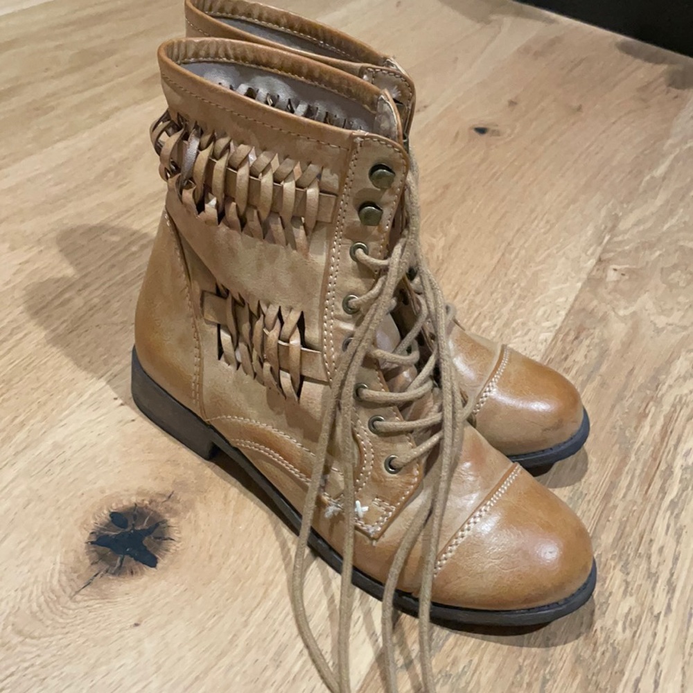 Lace up booties